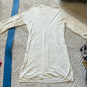 The Row Cream Long Sleeve Shift Dress